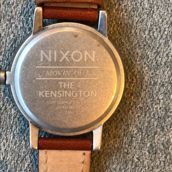 Nixon saddle leather watch